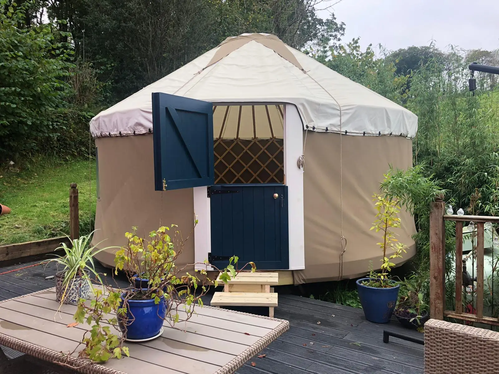Yurt timber frame interior