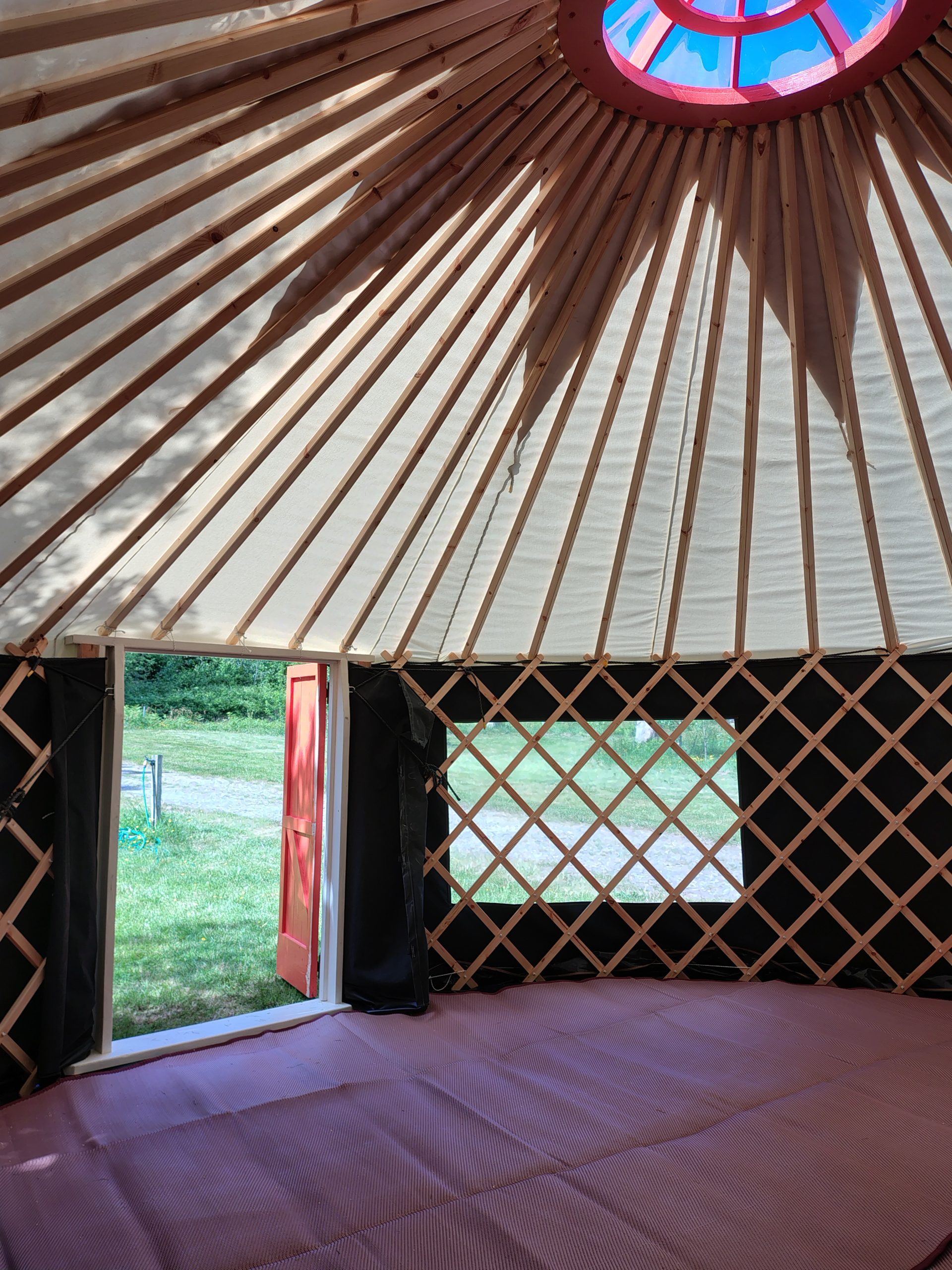 Yurt set up as event venue
