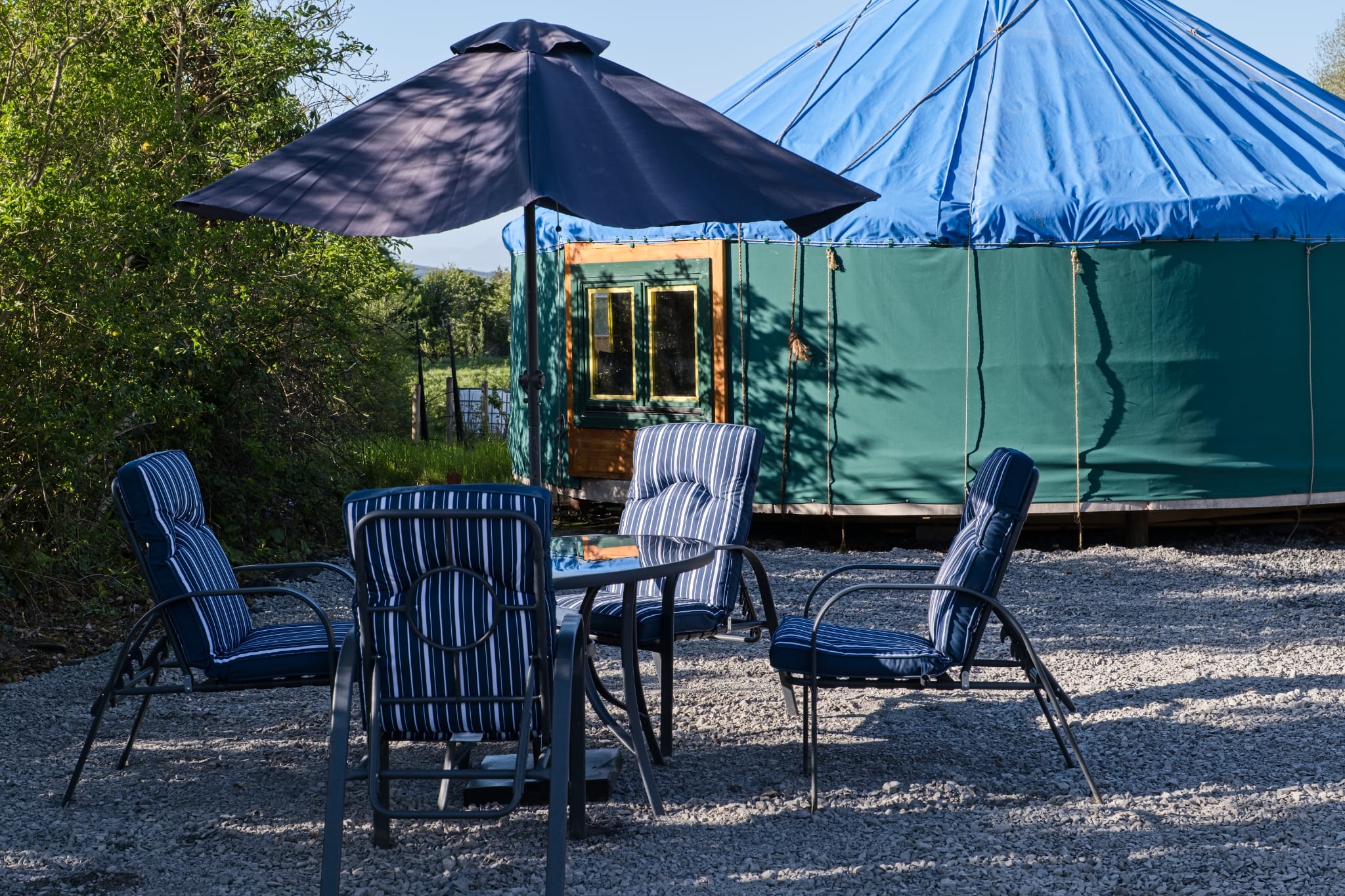 Finished yurt installation